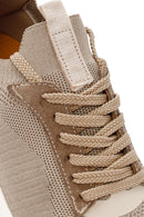 Derimod Zero Men's Beige Lace-Up Thick Soled Fabric Sneaker | Derimod Derimod Zero Men's Beige Lace-Up Thick Soled Fabric Sneaker | Derimod