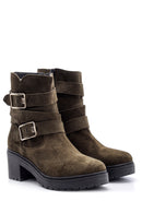 Women's Heeled Suede Leather Boots | Derimod Women's Heeled Suede Leather Boots | Derimod