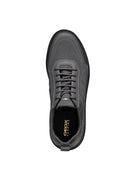 Geox Men's Grey Spherica Lace-Up Leather Sneakers | Derimod Geox Men's Grey Spherica Lace-Up Leather Sneakers | Derimod