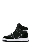 Women's Black High Top Sneaker | Derimod Women's Black High Top Sneaker | Derimod