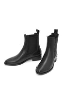 Women's Black Leather Chelsea Boots | Derimod Women's Black Leather Chelsea Boots | Derimod