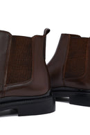 Male Brown Leather Chelsea Boots | Derimod Male Brown Leather Chelsea Boots | Derimod