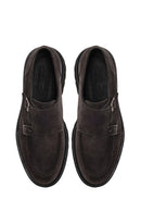 Male Fume Double-Buckle Thick-Soled Suede Casual Shoes | Derimod Male Fume Double-Buckle Thick-Soled Suede Casual Shoes | Derimod
