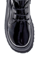 Women's Leather Patent Leather Thick Soled Shoes | Derimod Women's Leather Patent Leather Thick Soled Shoes | Derimod