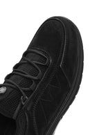 Erkek Siyah Bağcıklı Nubuk Deri Casual Sneaker | Derimod Erkek Siyah Bağcıklı Nubuk Deri Casual Sneaker | Derimod