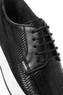 Men's Black Lace-up Leather Casual Shoes | Derimod Men's Black Lace-up Leather Casual Shoes | Derimod