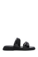 Women's Black Leather Comfort Slippers | Derimod Women's Black Leather Comfort Slippers | Derimod