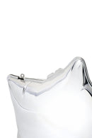 Kadın Gümüş Zincir Askılı Mini Portföy Çanta | Derimod Kadın Gümüş Zincir Askılı Mini Portföy Çanta | Derimod