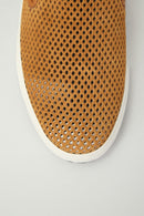 Perforated Tan Men's Leather Loafer | Derimod Perforated Tan Men's Leather Loafer | Derimod