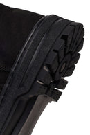 Male Black Zip Closure Thick-Soled Nubuck Leather Boots | Derimod Male Black Zip Closure Thick-Soled Nubuck Leather Boots | Derimod