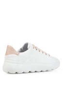 Geox Kadın Beyaz Deri Spherica Ec4.1 Kalın Tabanlı Sneaker | Derimod Geox Kadın Beyaz Deri Spherica Ec4.1 Kalın Tabanlı Sneaker | Derimod
