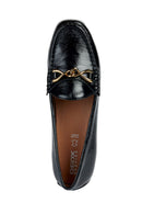 Geox Kadın Siyah Kosmopolıs + Grıp Rugan Deri Loafer | Derimod Geox Kadın Siyah Kosmopolıs + Grıp Rugan Deri Loafer | Derimod