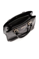 Women's Black Long Strap Crocodile Handbag | Derimod Women's Black Long Strap Crocodile Handbag | Derimod