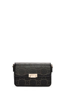 Women's Black Long Strap Stoned Shoulder Bag | Derimod Women's Black Long Strap Stoned Shoulder Bag | Derimod