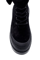 Women's Suede Leather Wallet Detailed Boots | Derimod Women's Suede Leather Wallet Detailed Boots | Derimod