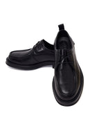 Male Black Lace-Up Thick-Soled Leather Casual Shoes | Derimod Male Black Lace-Up Thick-Soled Leather Casual Shoes | Derimod