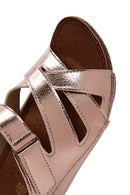 Women's Bronze Comfort Slippers | Derimod Women's Bronze Comfort Slippers | Derimod