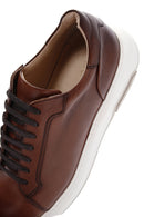 Men's Tan Leather Thick Soled Sneaker | Derimod Men's Tan Leather Thick Soled Sneaker | Derimod