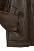 Calvin Male Mink Zip Closure Short Leather Coats | Derimod Calvin Male Mink Zip Closure Short Leather Coats | Derimod