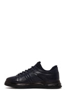 Erkek Lacivert Bağcıklı Deri Sneaker | Derimod Erkek Lacivert Bağcıklı Deri Sneaker | Derimod