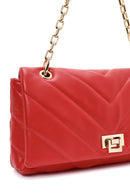 Kadın Kırmızı Zincir Askılı Kapitone Omuz Çantası | Derimod Kadın Kırmızı Zincir Askılı Kapitone Omuz Çantası | Derimod