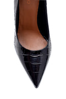 Kadın Deri Kroko Desenli Stiletto | Derimod Kadın Deri Kroko Desenli Stiletto | Derimod