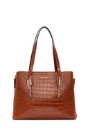 Women's Tan Crocodile Handbag | Derimod Women's Tan Crocodile Handbag | Derimod