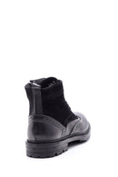 Men's Suede Detailed Leather Boots | Derimod Men's Suede Detailed Leather Boots | Derimod