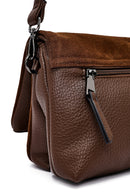 Woman Brown Suede Crossbody Bag | Derimod Woman Brown Suede Crossbody Bag | Derimod