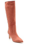 Women's Nubuck Leather Heeled Boots | Derimod Women's Nubuck Leather Heeled Boots | Derimod