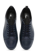 Erkek Lacivert Deri Sneaker | Derimod Erkek Lacivert Deri Sneaker | Derimod
