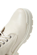 Women's Beige Leather Boots | Derimod Women's Beige Leather Boots | Derimod