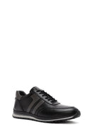 Erkek Siyah Bağcıklı Deri Sneaker | Derimod Erkek Siyah Bağcıklı Deri Sneaker | Derimod