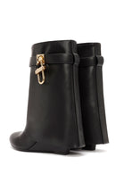 Woman Black Wedge Heel Boots | Derimod Woman Black Wedge Heel Boots | Derimod