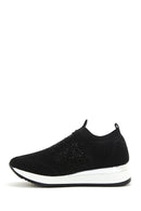 Kadın Siyah Taşlı Kalın Tabanlı Sneaker | Derimod Kadın Siyah Taşlı Kalın Tabanlı Sneaker | Derimod