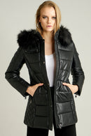 Blanch Long Kadın Deri Ceket | Derimod Blanch Long Kadın Deri Ceket | Derimod