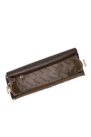 Woman Brown Printed Classic Shoulder Bag | Derimod Woman Brown Printed Classic Shoulder Bag | Derimod