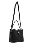 Women's Black Long Strap Printed Classic Shoulder Bag | Derimod Women's Black Long Strap Printed Classic Shoulder Bag | Derimod