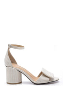 Women's Leather Thick Heeled Sandals | Derimod Women's Leather Thick Heeled Sandals | Derimod