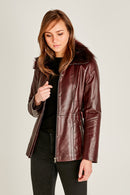 Garcia Kadın Deri Ceket | Derimod Garcia Kadın Deri Ceket | Derimod