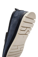 Men's Navy Blue Nubuck Leather Casual Loafer | Derimod Men's Navy Blue Nubuck Leather Casual Loafer | Derimod