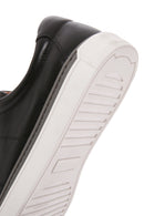 Erkek Siyah Bağcıklı Deri Sneaker | Derimod Erkek Siyah Bağcıklı Deri Sneaker | Derimod