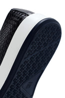 Erkek Lacivert Bağcıklı Örgü Deri Casual Ayakkabı | Derimod Erkek Lacivert Bağcıklı Örgü Deri Casual Ayakkabı | Derimod