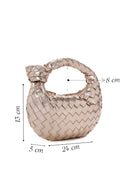 Women's Gold Knitted Shoulder Bag | Derimod Women's Gold Knitted Shoulder Bag | Derimod