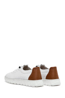 Women's White Lace-Up Leather Sneaker | Derimod Women's White Lace-Up Leather Sneaker | Derimod