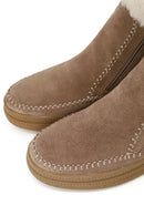 Woman Mink Zip Closure Thick-Soled Suede Teddy Boots | Derimod Woman Mink Zip Closure Thick-Soled Suede Teddy Boots | Derimod