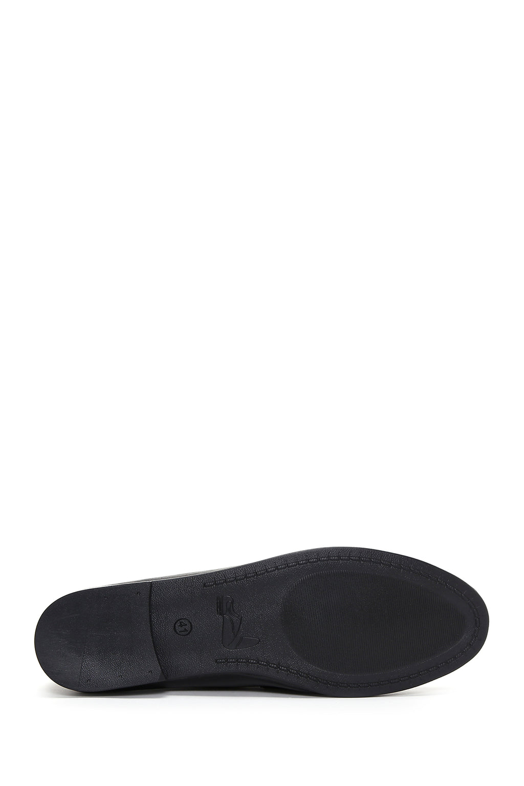 Kadın Siyah Deri Tokalı Loafer