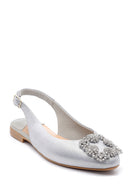 Women's Leather Stone Ballerinas | Derimod Women's Leather Stone Ballerinas | Derimod