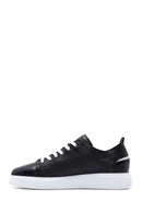 Men's Black Lace-up Leather Sneaker | Derimod Men's Black Lace-up Leather Sneaker | Derimod
