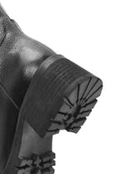 Women's Black Thick Heel Leather Boots | Derimod Women's Black Thick Heel Leather Boots | Derimod